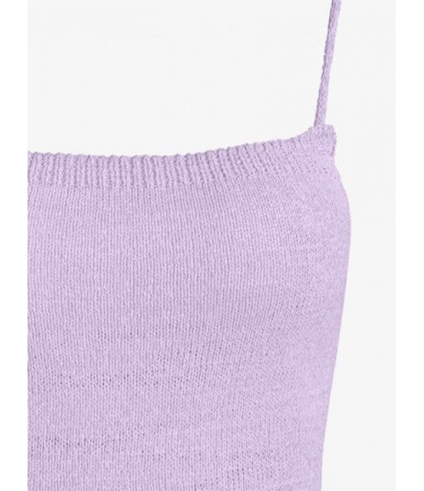 Knitted Lace Up Thigh Split Midi Dress